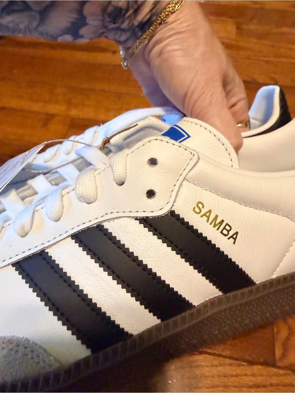 adidas Men’s White, Black & Gray Samba Retro Trainer Sneakers